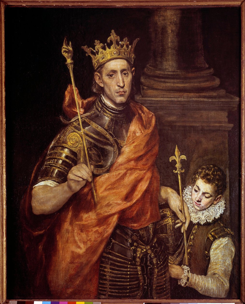 Portræt af Saint Louis (louis IX) med én side (1214-1270) Maleri af Domenikos Theotokopoulos dit El Greco (1541-1614) søn. 1,20 x 0,96 m af El Greco