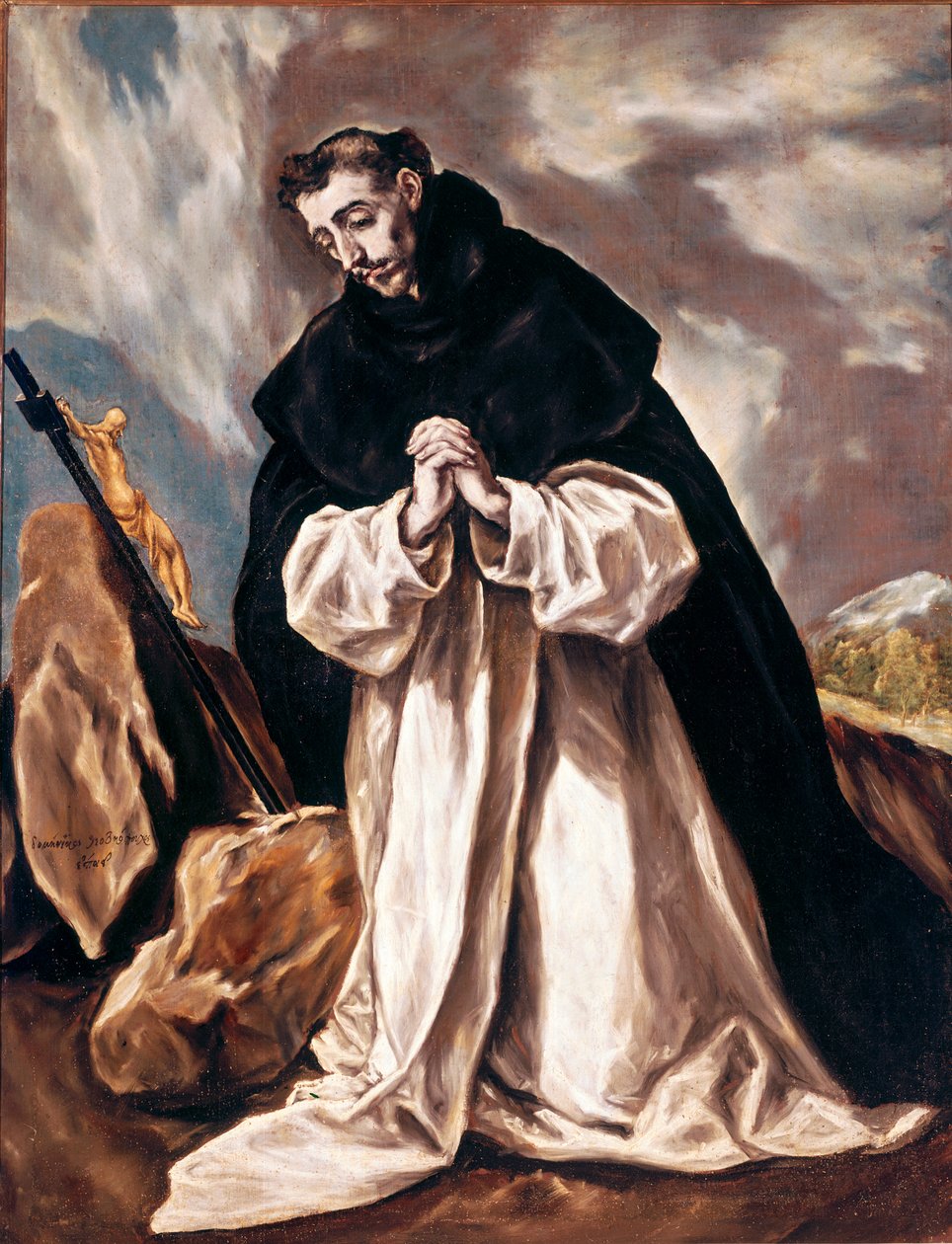 Sankt Dominica i bøn Maleri af Domenikos Theotokopoulos dit El Greco (1541-1614) 1598-1603 Søn. 120x88 cm katedral i Toledo (Toledo) af El Greco