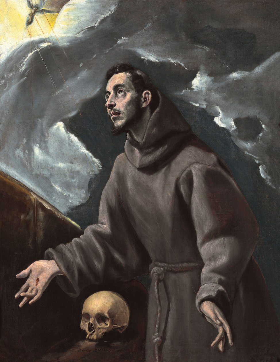 Saint Francis modtager Stigmata, af El Greco, Dominico (1541-1614). Olie på lærred af El Greco
