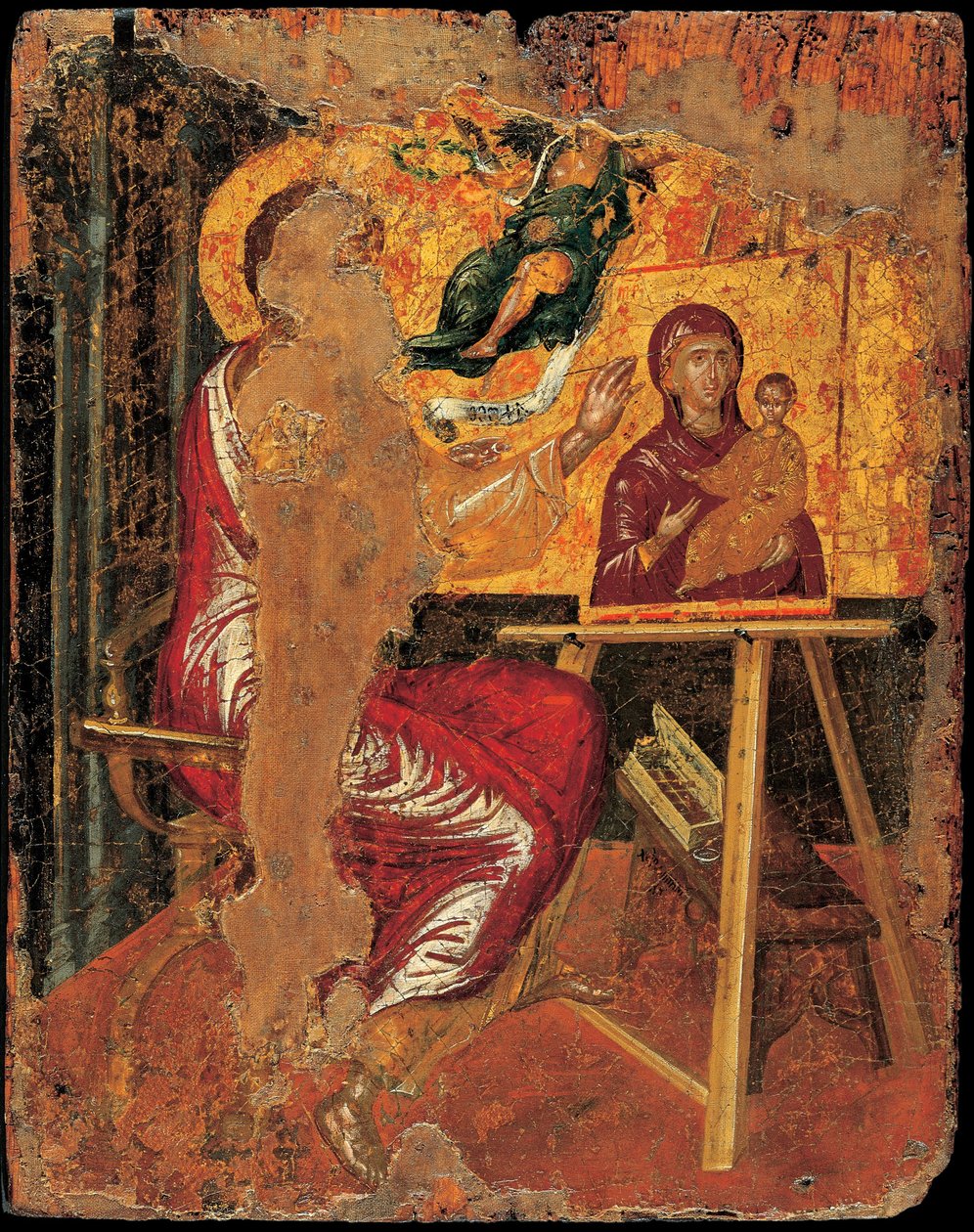 Saint Luc - Saint Luke Drawing the Virgin - El Greco, Dominico (1541-1614) - 1560