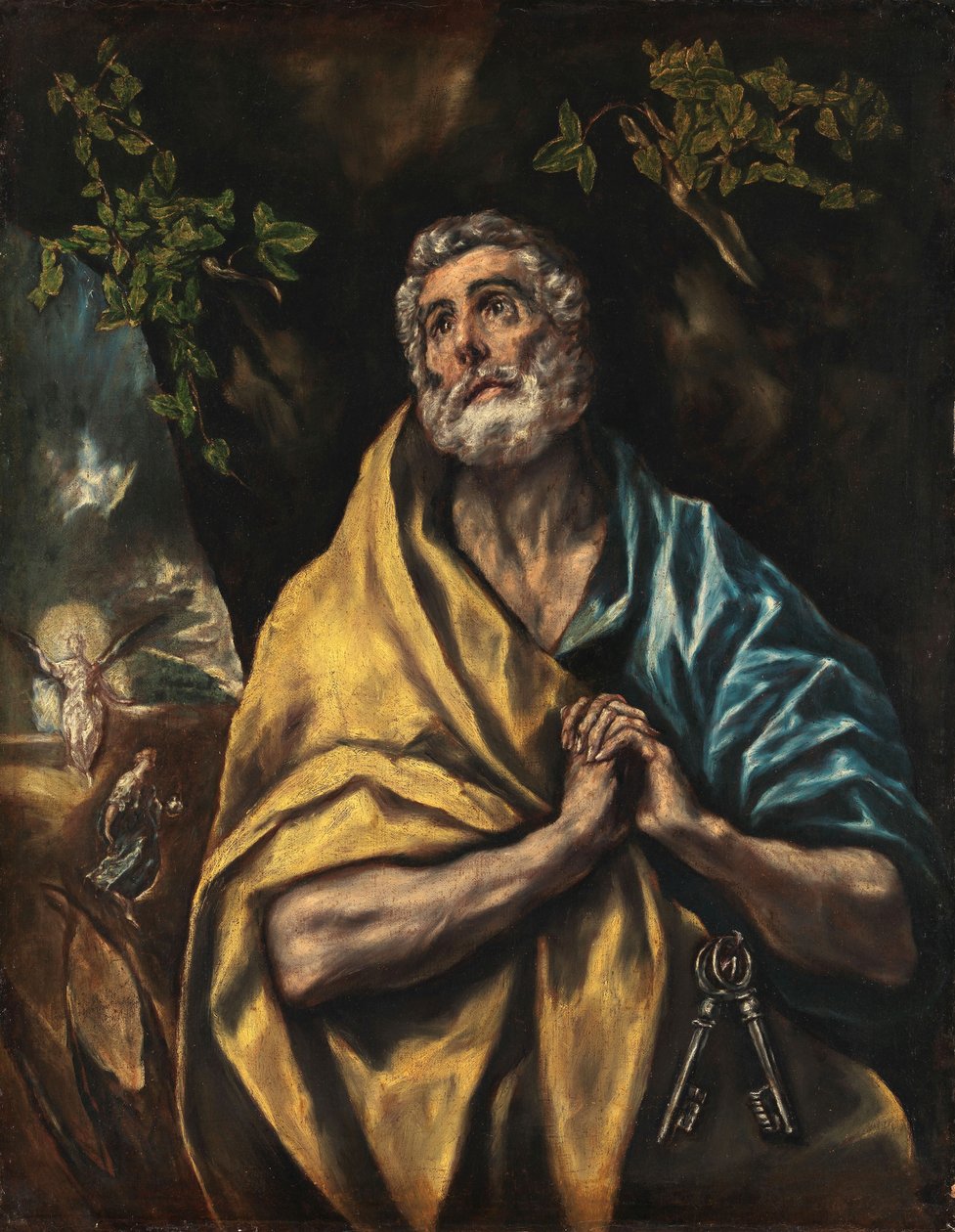 Sankt Peter Repentant, ca. 1590 (olie på lærred) af El Greco
