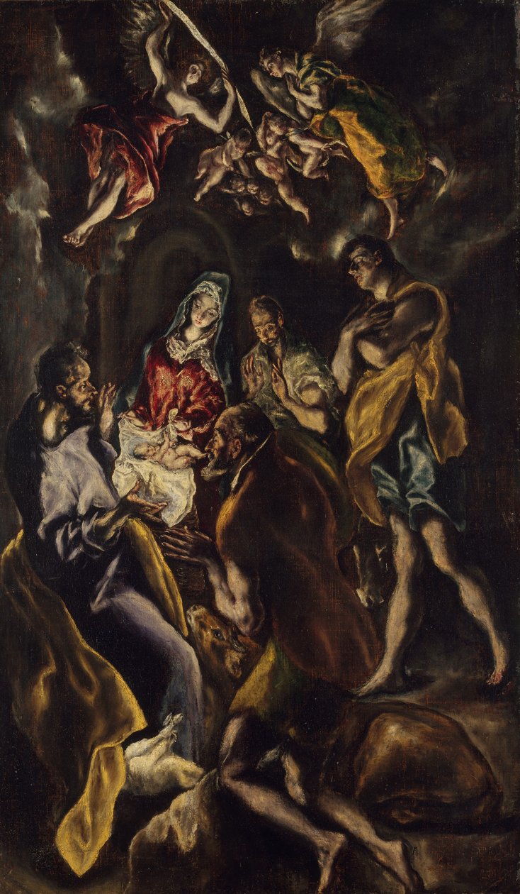 Hyrdernes tilbedelse, ca. 1612-14 (olie på lærred) af El Greco