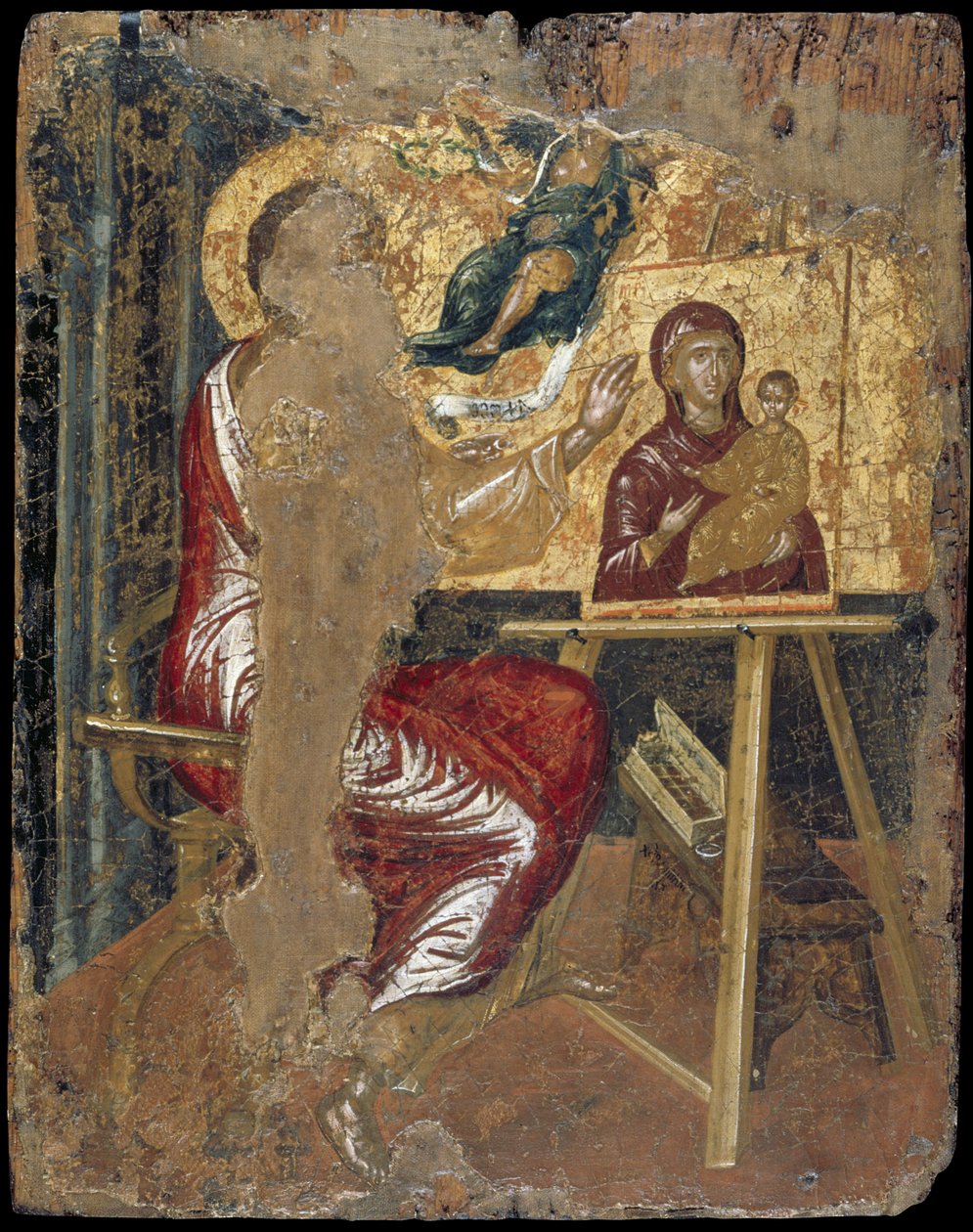 Apostlen Lukas maler jomfruen Hodegetria, ca. 1564 (ægtempera på panel) (se også 258170) af El Greco