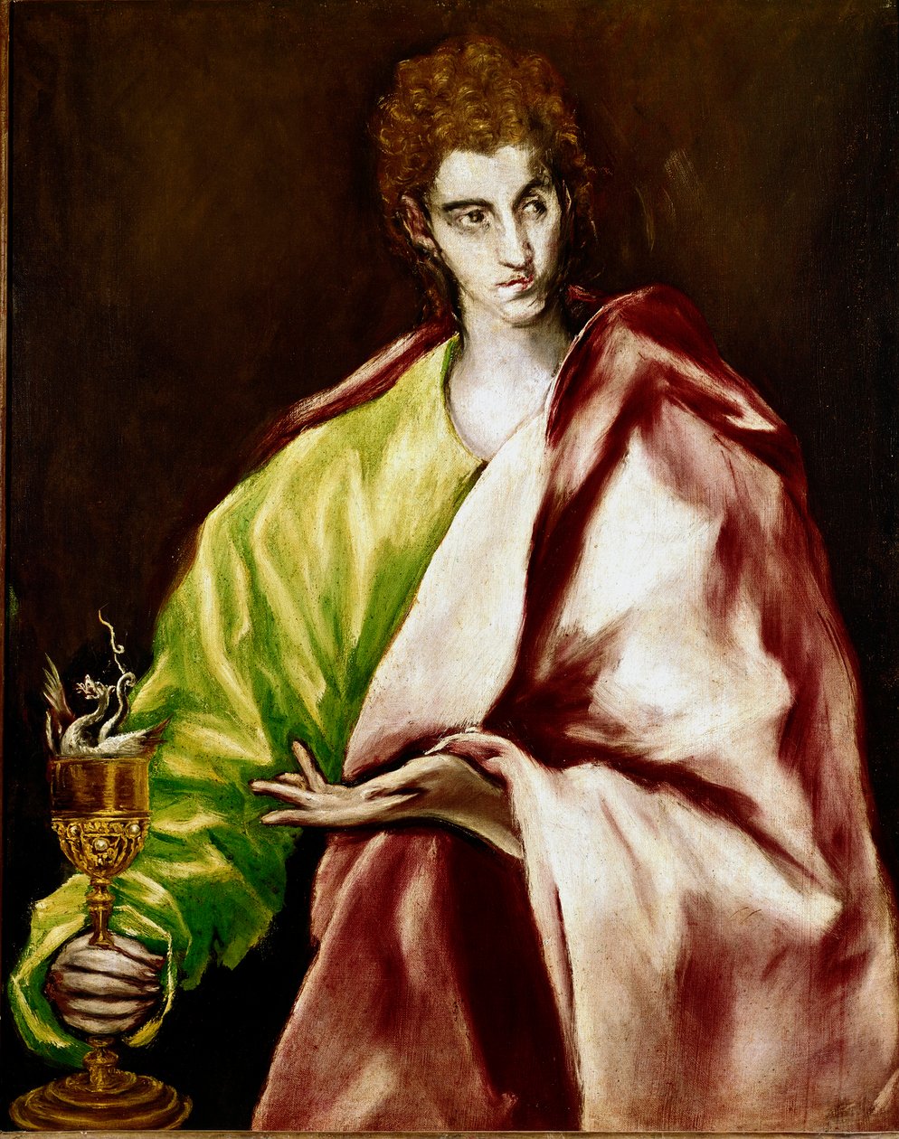 Evangelisten Apotra Saint Xoin-maleriet af Domenikos Theotokopoulos dyt El Greco (1540-1614) af El Greco