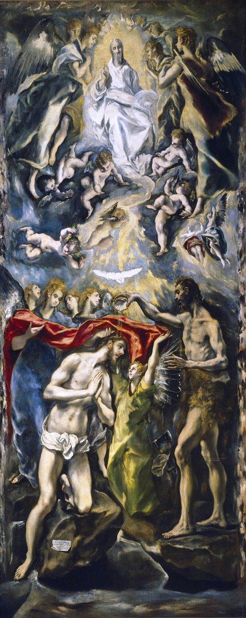 The Baptism of Christ, ca. 1597 (olie på lærred) af El Greco