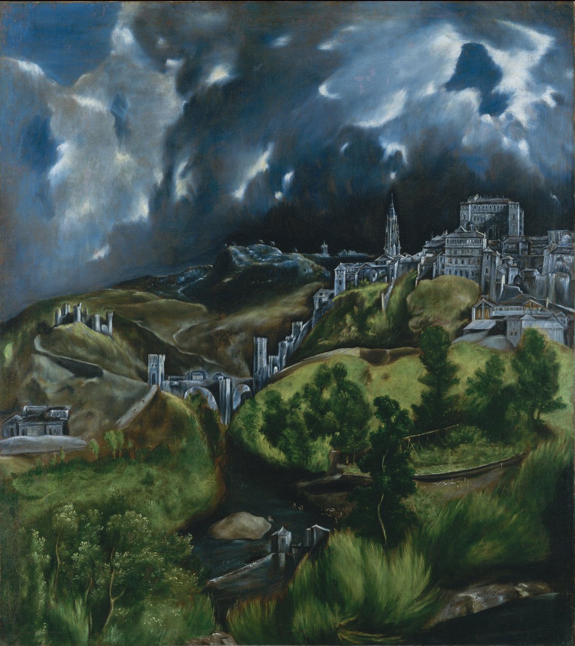 Udsigt over Toledo, ca. 1597-99 (olie på lærred) af El Greco