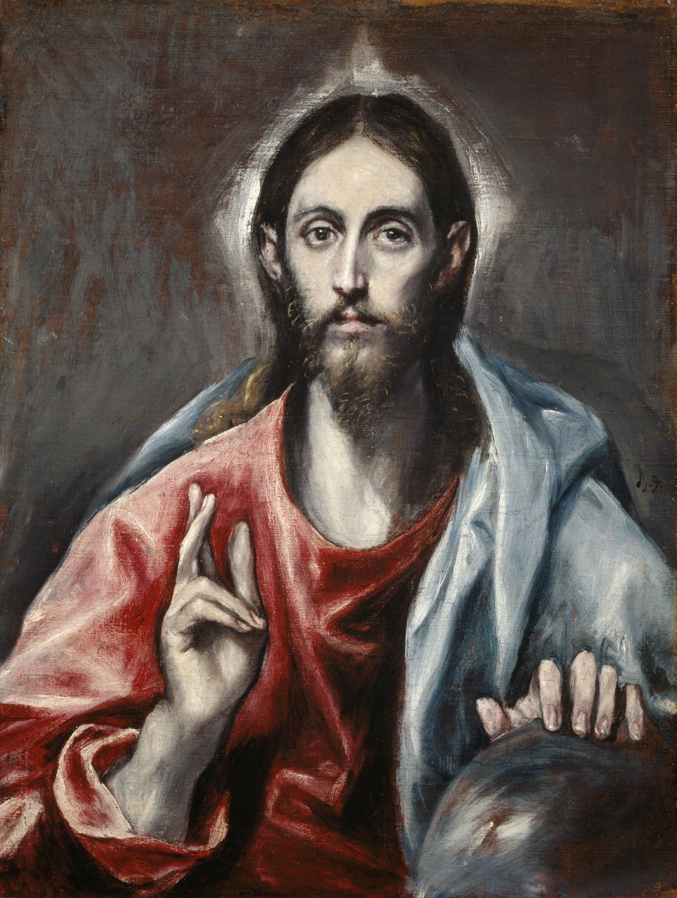 Kristus velsigner („Verdens frelser“) af El Greco
