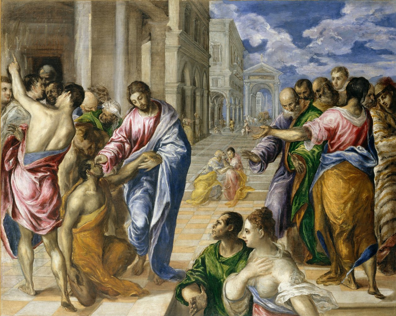 Kristus helbreder de blinde, ca. 1570 af El Greco