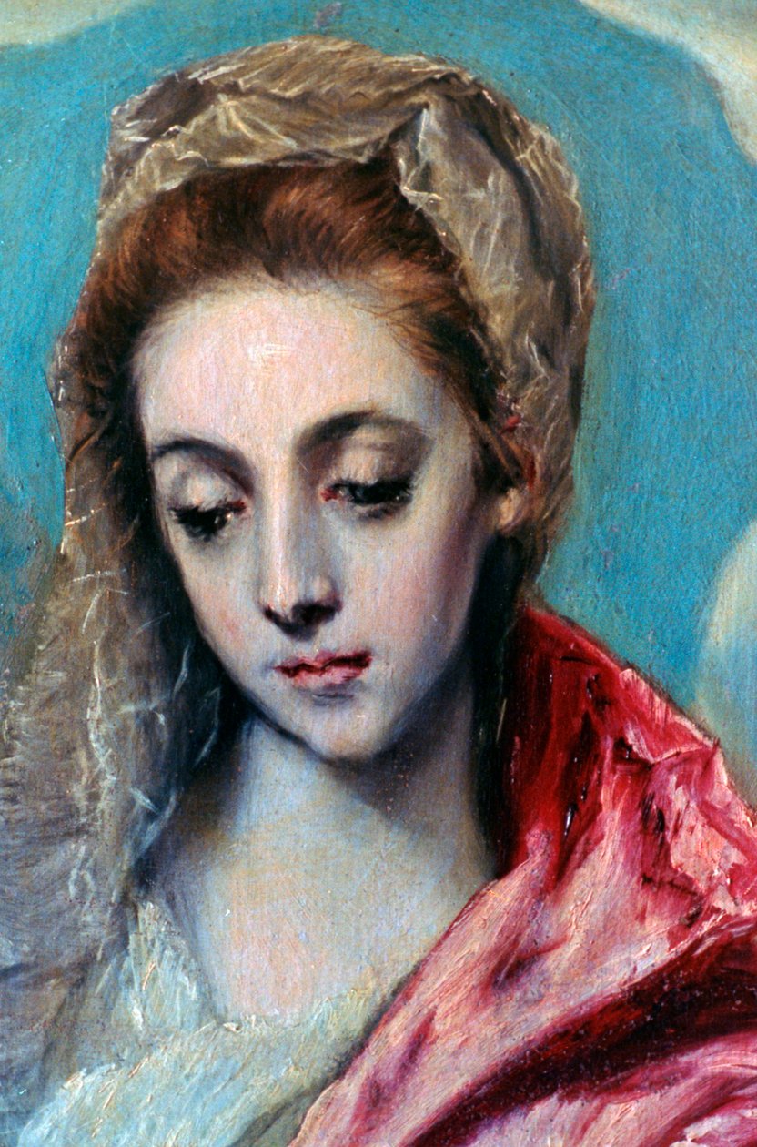 Hellig familie med St Anne detalje, c1590-1595 af El Greco