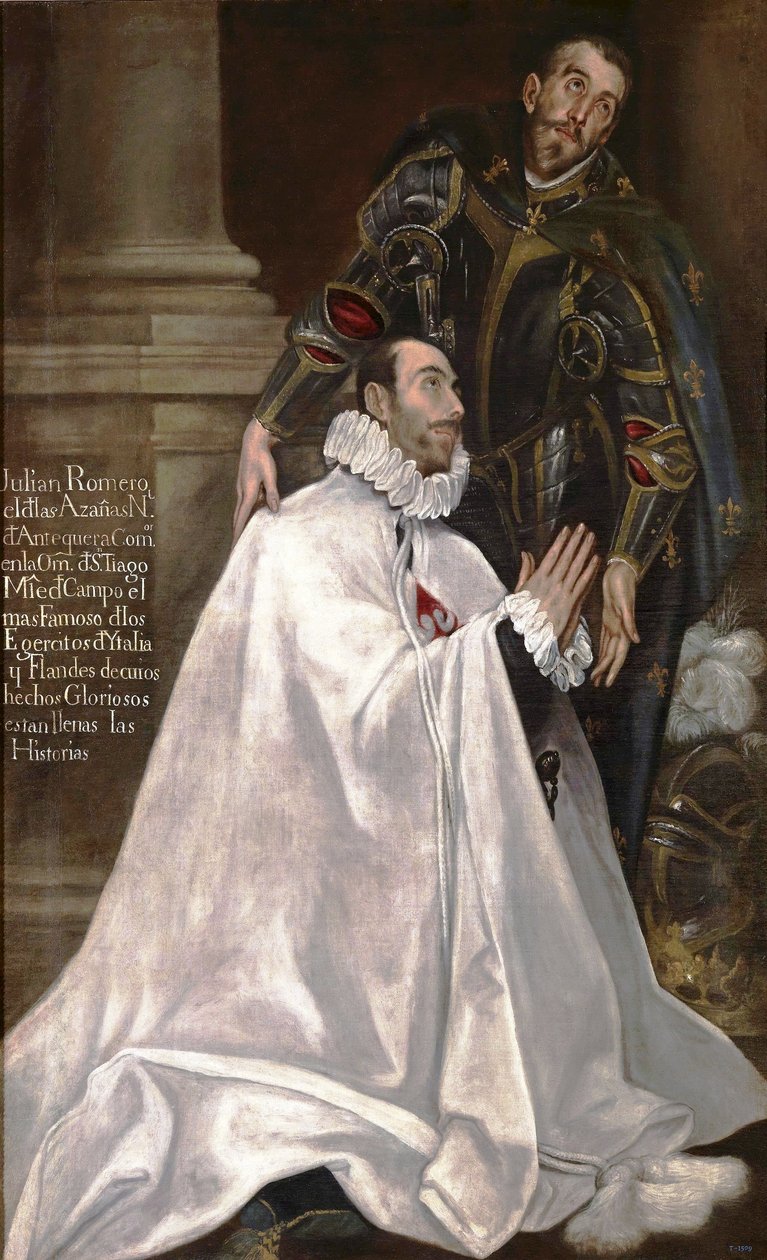 Julián Romero de las Azanas og hans skytshelgen Julian af El Greco