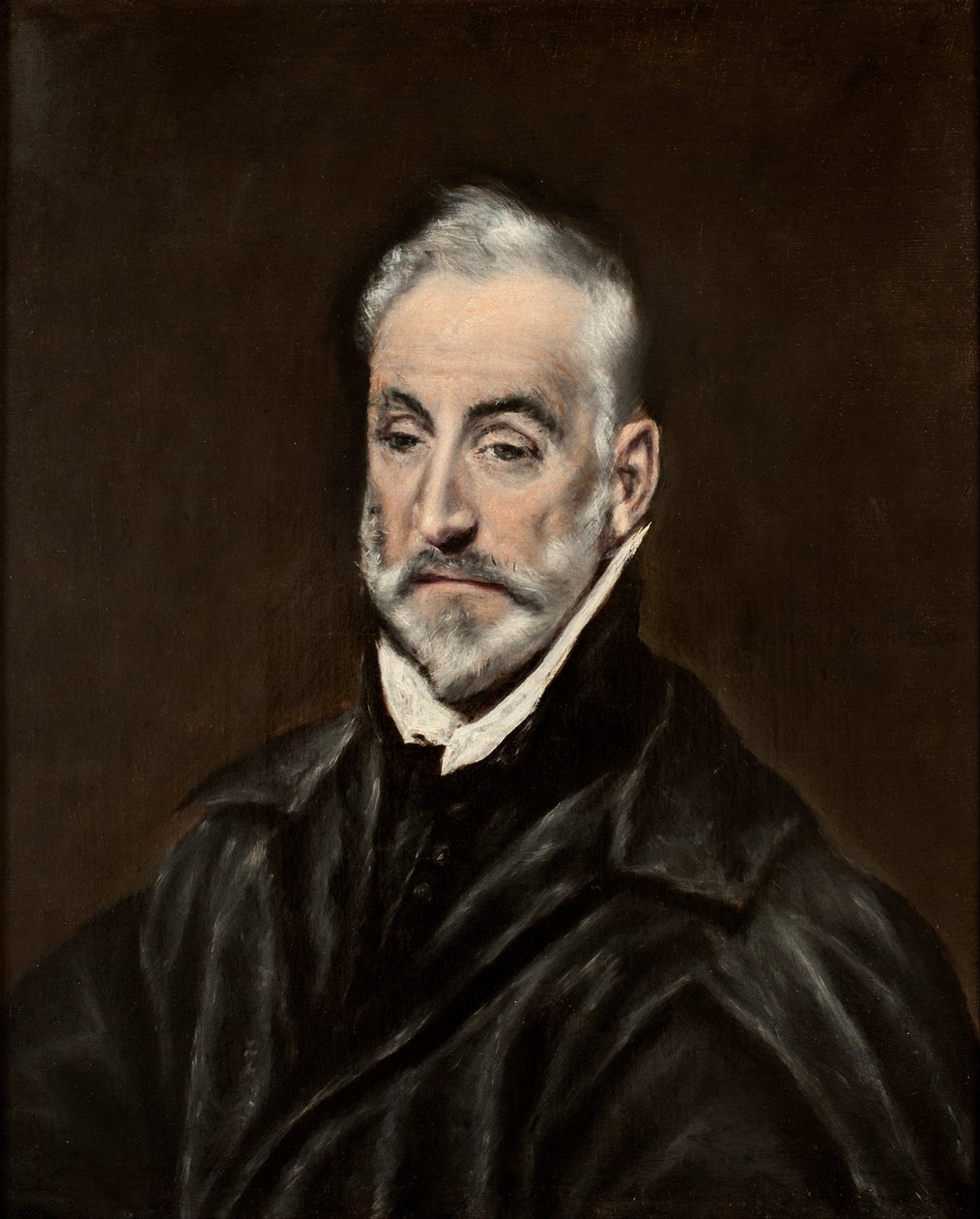 Spansk:  Retrato de Antonio de Covarrubias y Leiva Portræt af Antonio de Covarrubias y Leiva (1514-1602), spansk jurist og humanist af El Greco