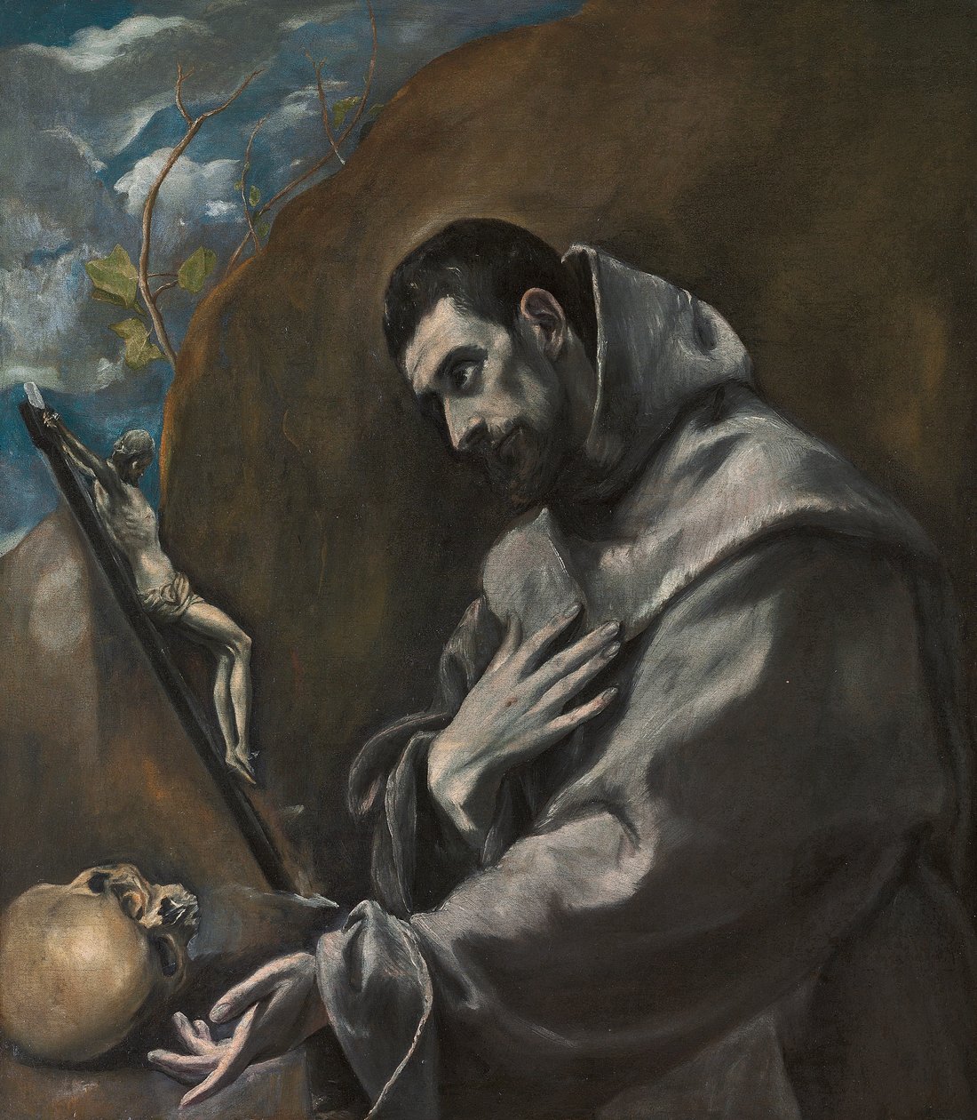 Sankt Frans af Assisi i meditation af El Greco
