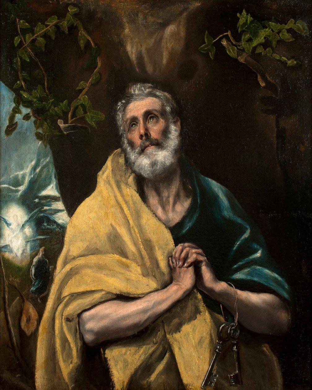 Spansk: Las lágrimas San Pedro o San Pedro en lágrimas Sankt Peter i tårer af El Greco