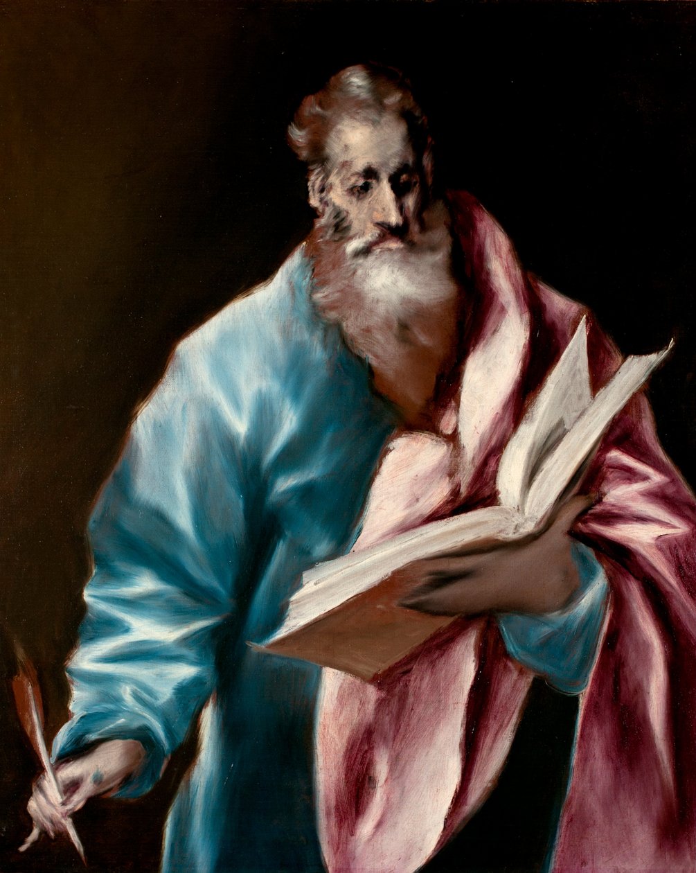 Spansk: San Mateo Apóstol Apostel Sankt Matthæus af El Greco