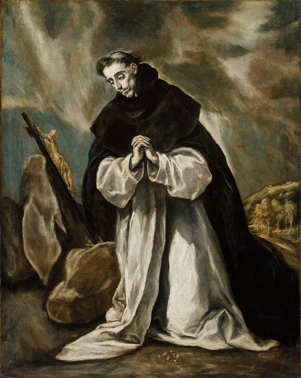 Spansk: Santo Domingo orante (Tipo-I) Den hellige Dominikus i bøn af El Greco