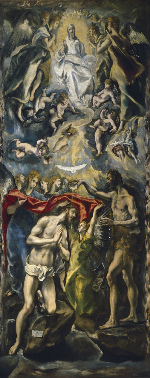 Kristi dåb, 1597-1600 af El Greco