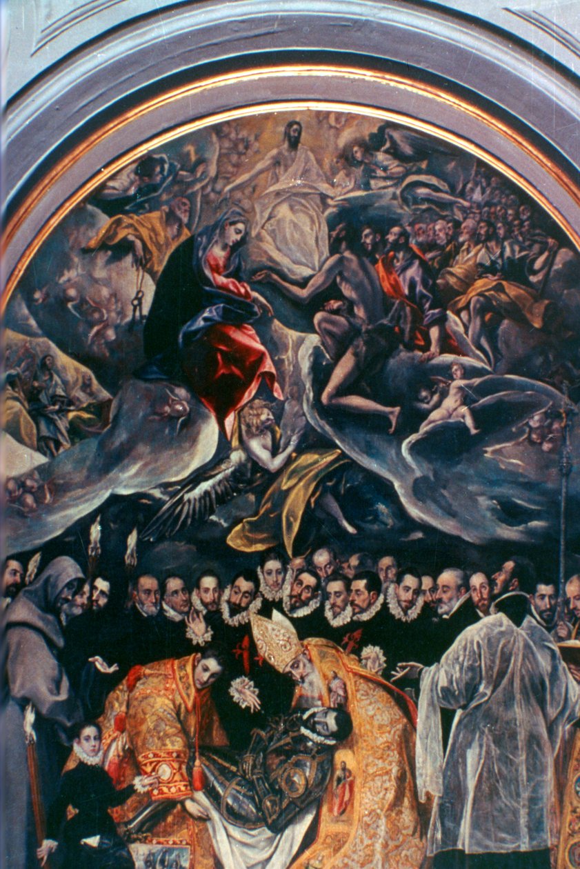 Begravelsen af grev Orgaz detalje, 1586-1588 af El Greco