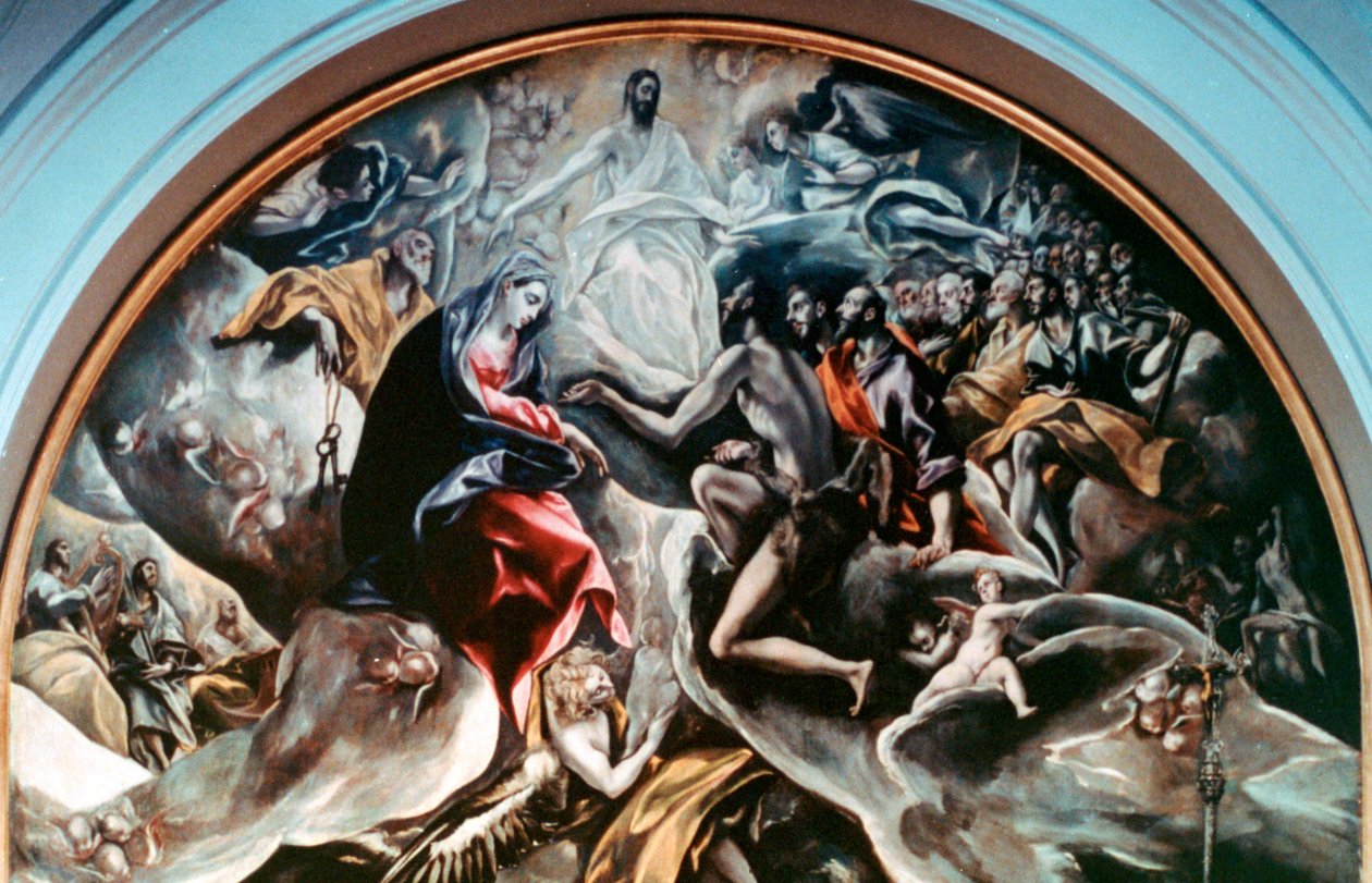 Begravelsen af grev Orgaz detalje, 1586-1588 af El Greco