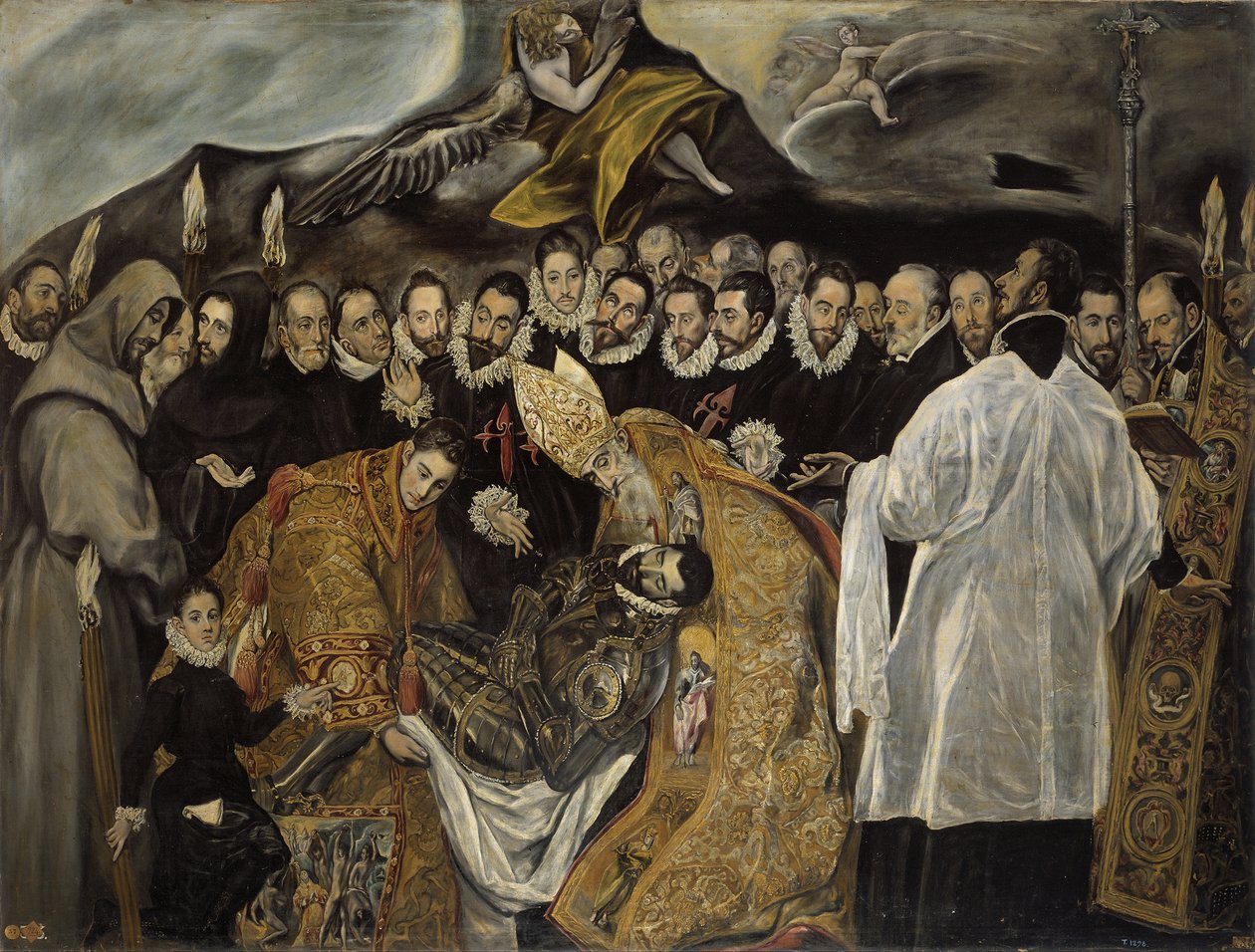 Begravelsen af greven af Orgaz nederste del, ca 1625 af El Greco