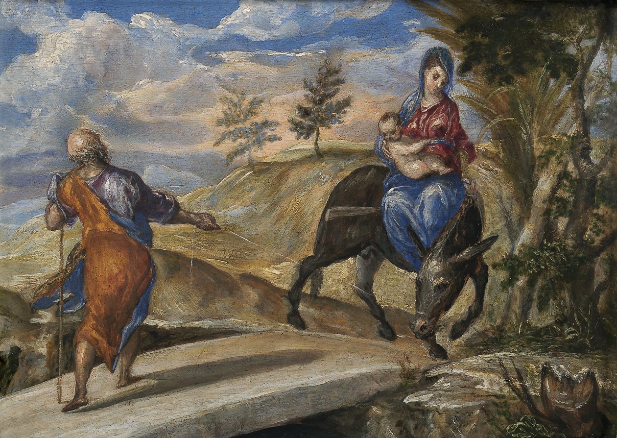 Flugten til Egypten, ca. 1570 af El Greco