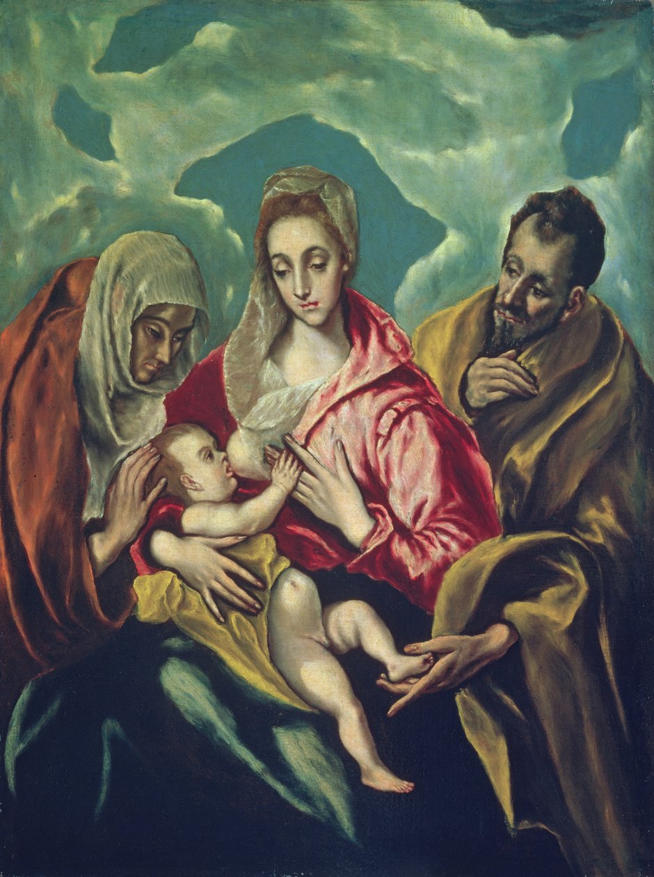 Den hellige familie med St. Elizabeth af El Greco
