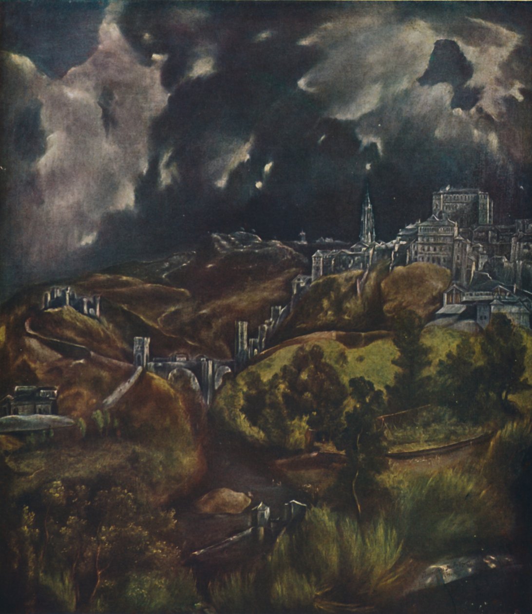 Toledo, Udsigt over Toledo, 1599-1600, 1938 af El Greco