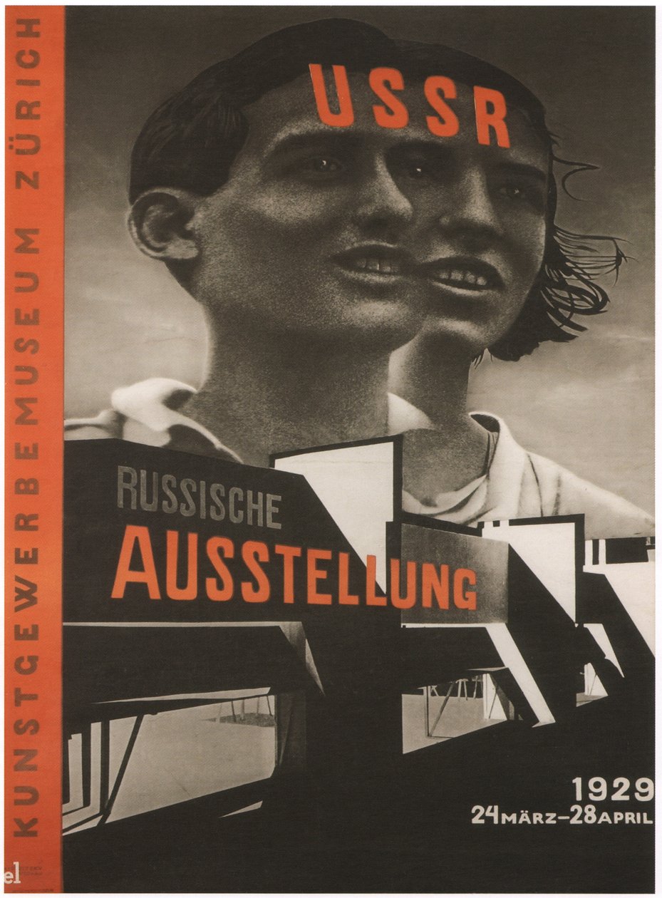 Plakat til den russiske udstilling i Zürich, 1929 af Eliezer Markowich Lissitzky