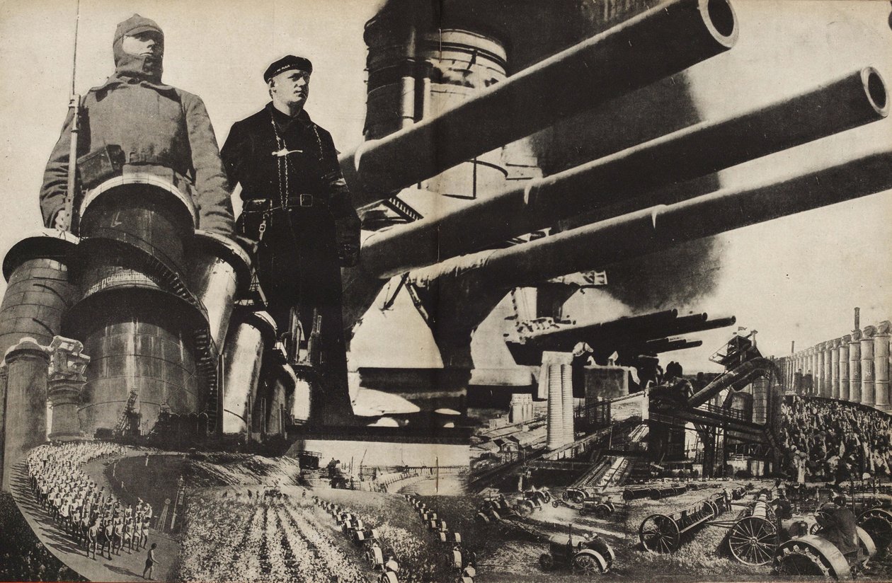 Den Røde Hær. Illustration fra USSR Builds Socialism, 1933. af Eliezer Markowich Lissitzky