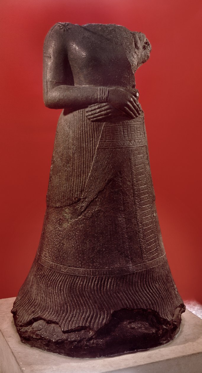 Statue af Napirasu, hustru til den elamitiske kong Untash-Napirisha, ca. 1340-1300 f.Kr. (bronze og kobber) af Elamite