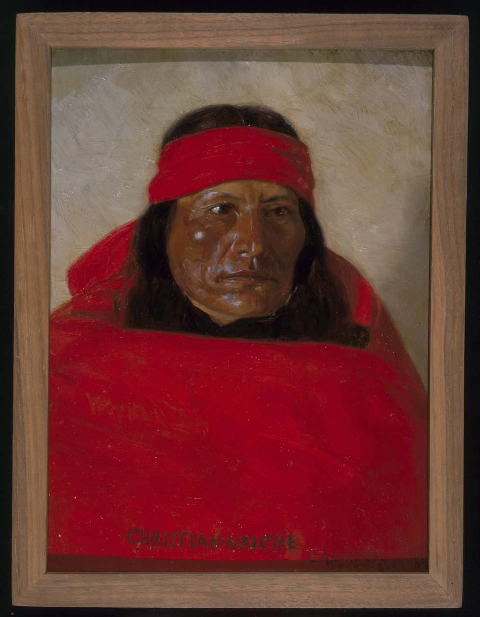Christian-Naiche, ca. 1899 (olie på stof) af Elbridge Ayer Burbank