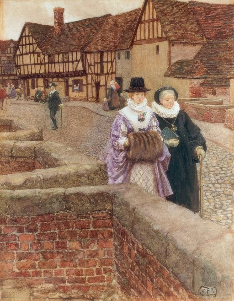 Jeg så hende gå forbi / Og dog elsker jeg hende, indtil jeg dør af Eleanor Fortescue Brickdale