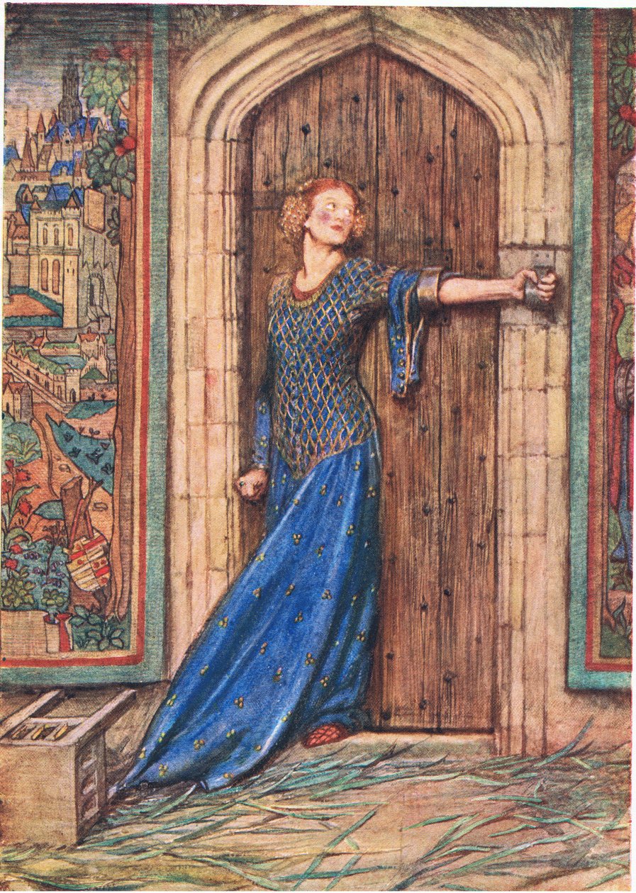 Kate Barless: The Kings Tragedy: Og ingen bar, men min arm havde jeg (litho) af Eleanor Fortescue Brickdale