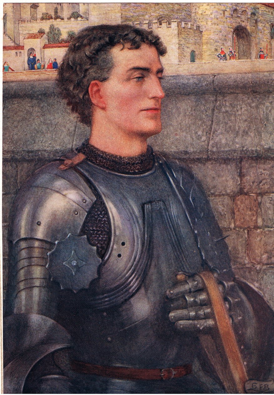 Lancelot, ca. 1910 (farve litho) af Eleanor Fortescue Brickdale