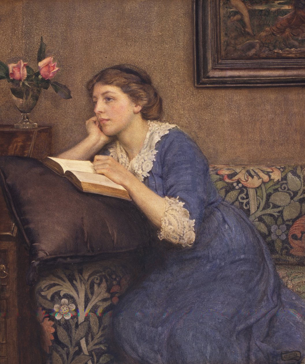 Portræt af Winifred Roberts, ca. 1913 (akvarel på papir) af Eleanor Fortescue Brickdale