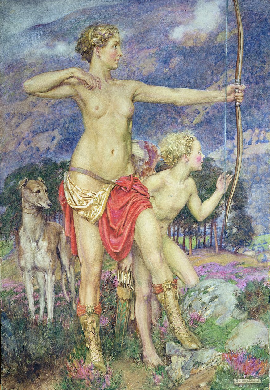 Pilen (akvarel på papir) af Eleanor Fortescue Brickdale