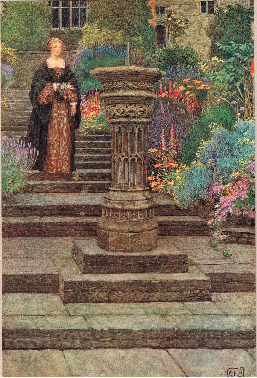 Woman in a Garden, illustration fra 