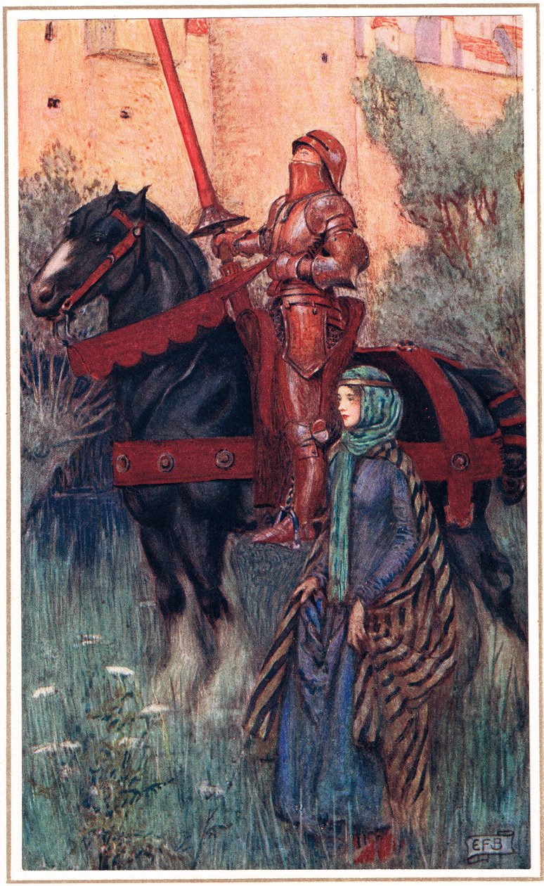 Yniols rustne arme var på hans fyrstelige person..., illustration fra 