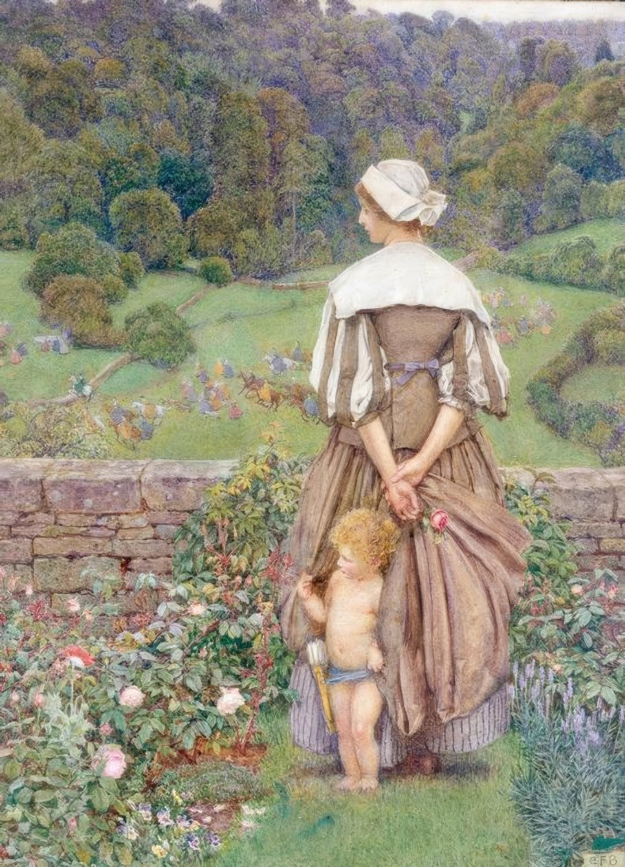 En Hue and Cry efter Amor af Eleanor Fortescue Brickdale
