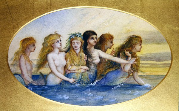 Havfruer (akvarel på papir) af Eleanor Vere Boyle