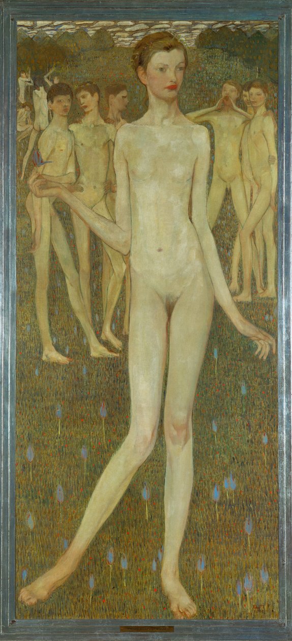 Adolescentia (olie på lærred) af Elena Luksch-Makowsky