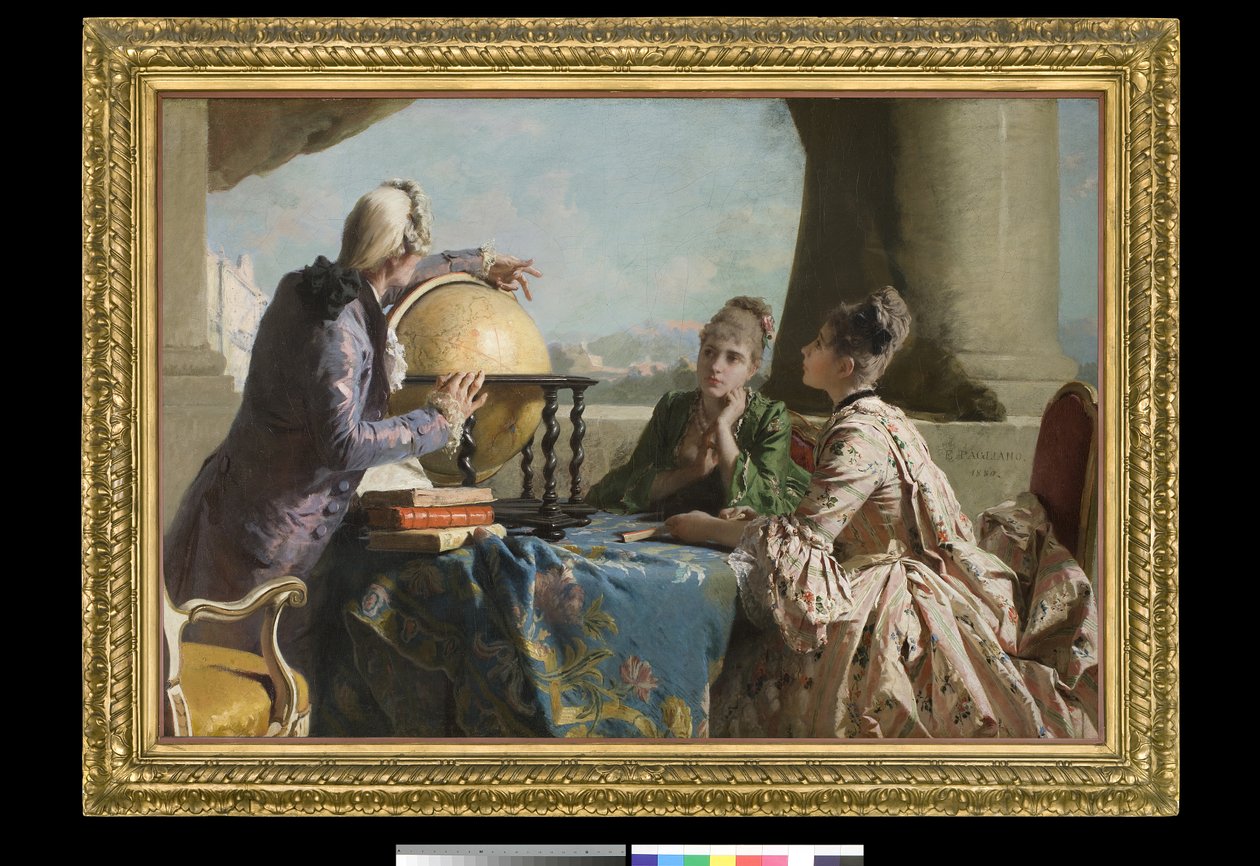 Geografi lektionen, 1880 af Eleuterio Pagliano