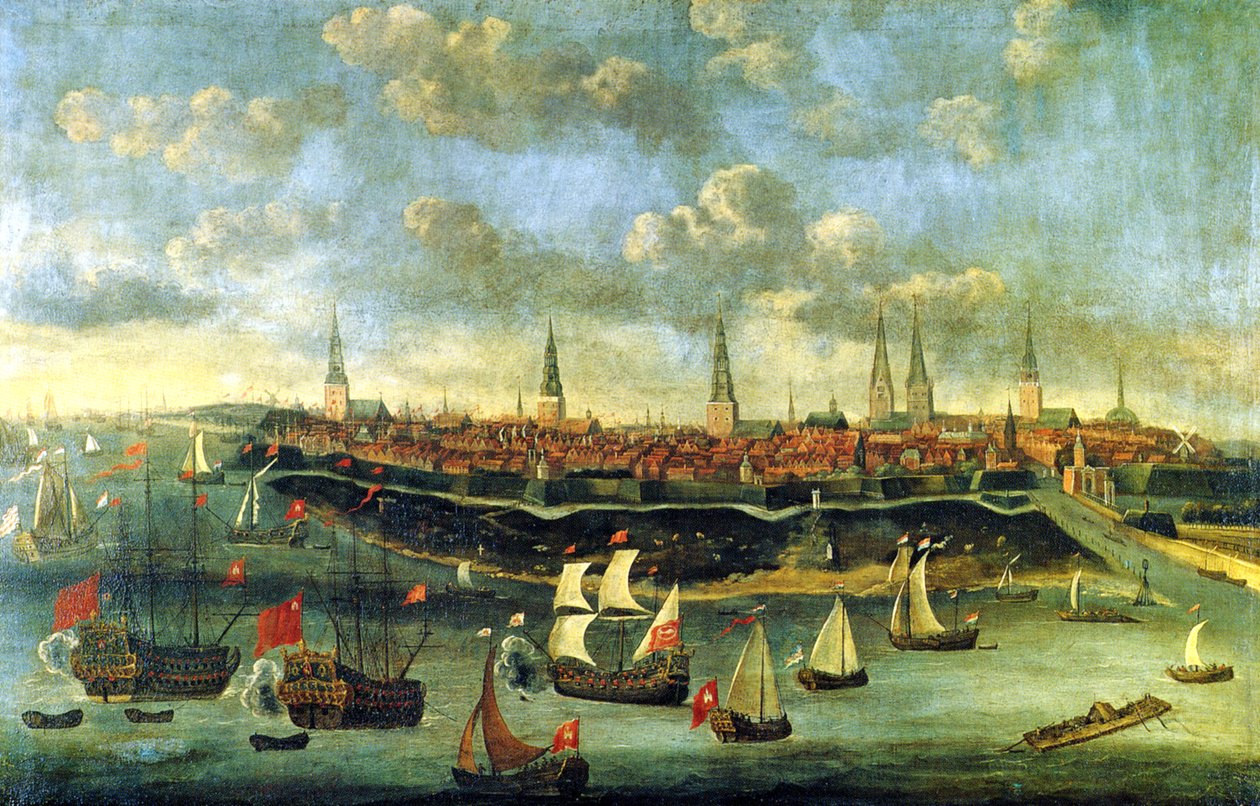 Konvojskibe på Elben af Elias Gallis