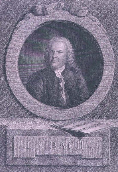 Tilføj 38072 f.5 Johann Sebastian Bach (1685-1750), tysk komponist, graveret af S.G. Kutner af Elias Gottleib (after) Haussmann