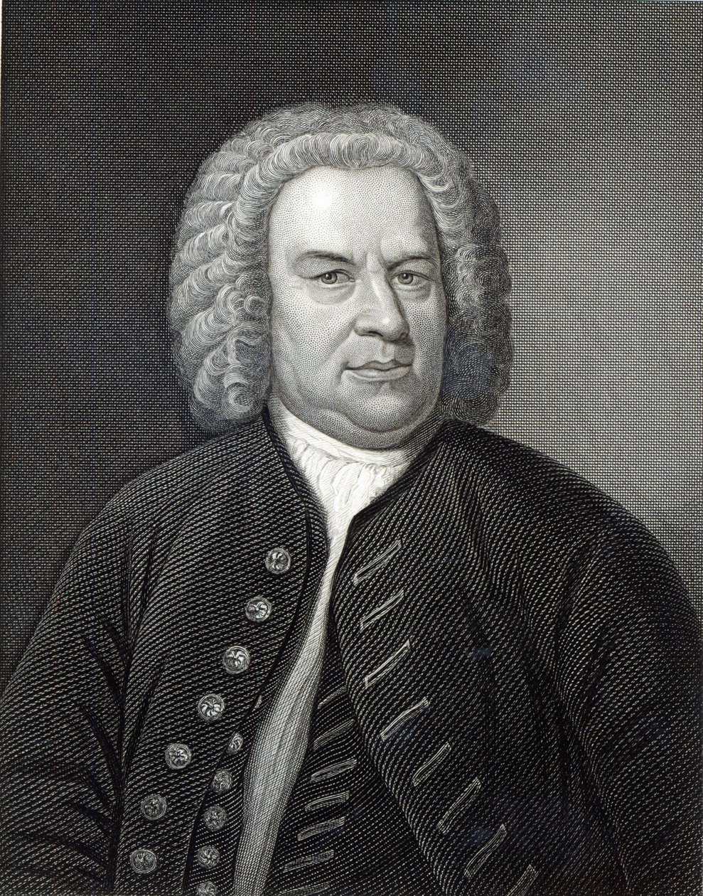 Portræt af Johann Sebastian Bach, tysk komponist af Elias Gottleib Haussmann