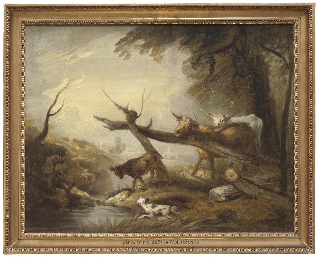 Kvæg ved en bæk af Elias Martin