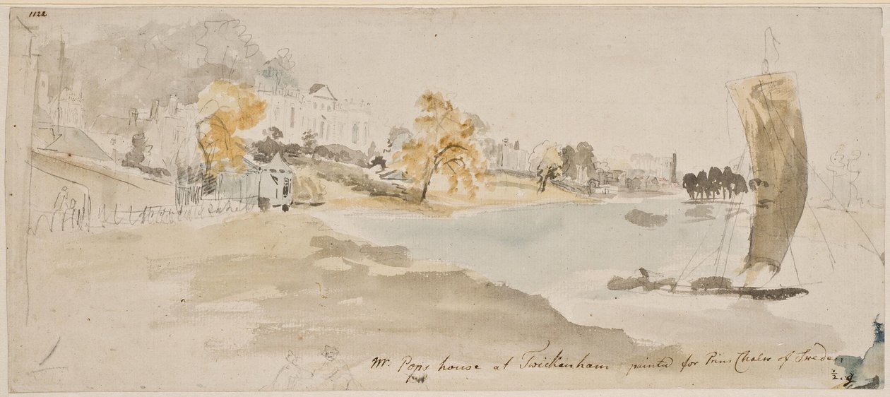 Popes villa i Twickenham af Elias Martin
