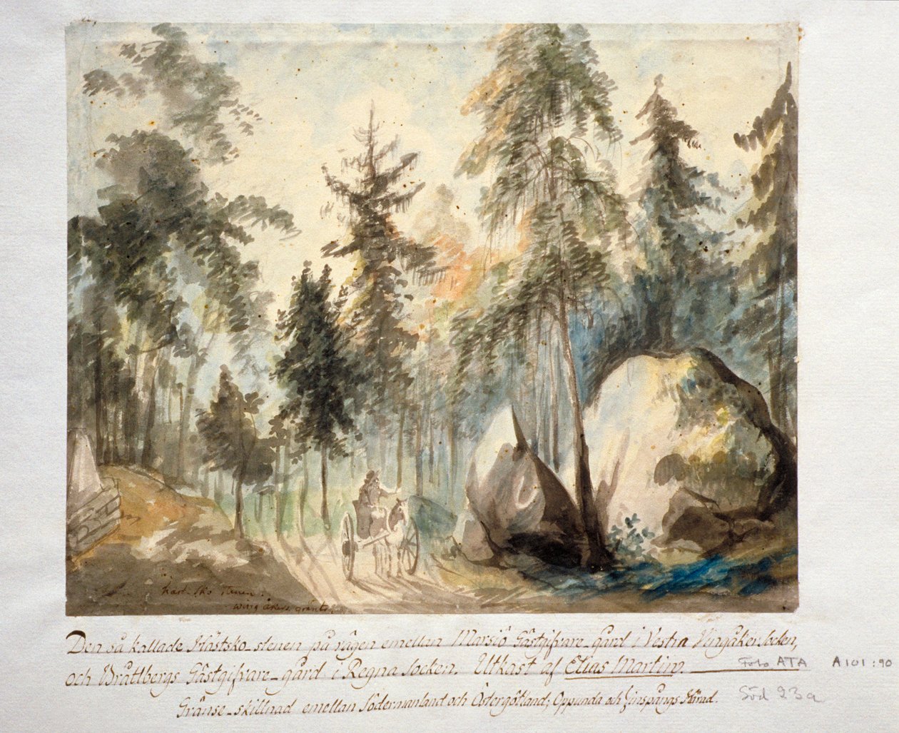 "Hestesko-stenen", Finspång, Östergötland, Sverige (25780761224) af Elias Martin