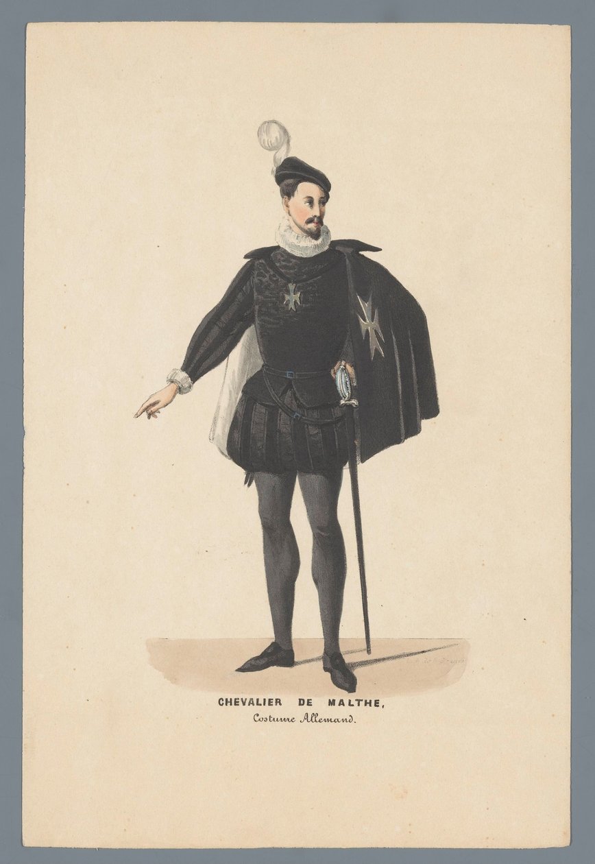 Chevalier De Malthe, tysk kostume (titel på objekt) af Elias Spanier
