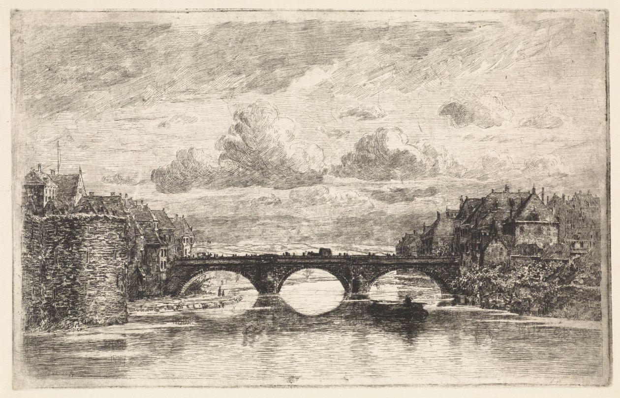 Brug over de Fulda te Kassel af Elias Stark