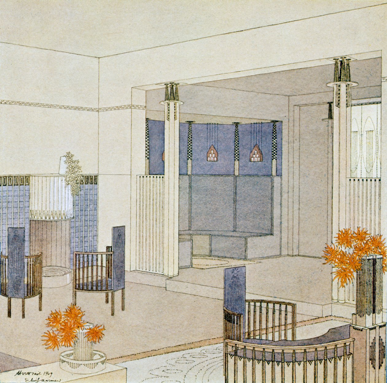 Design til en damestue, fra 
